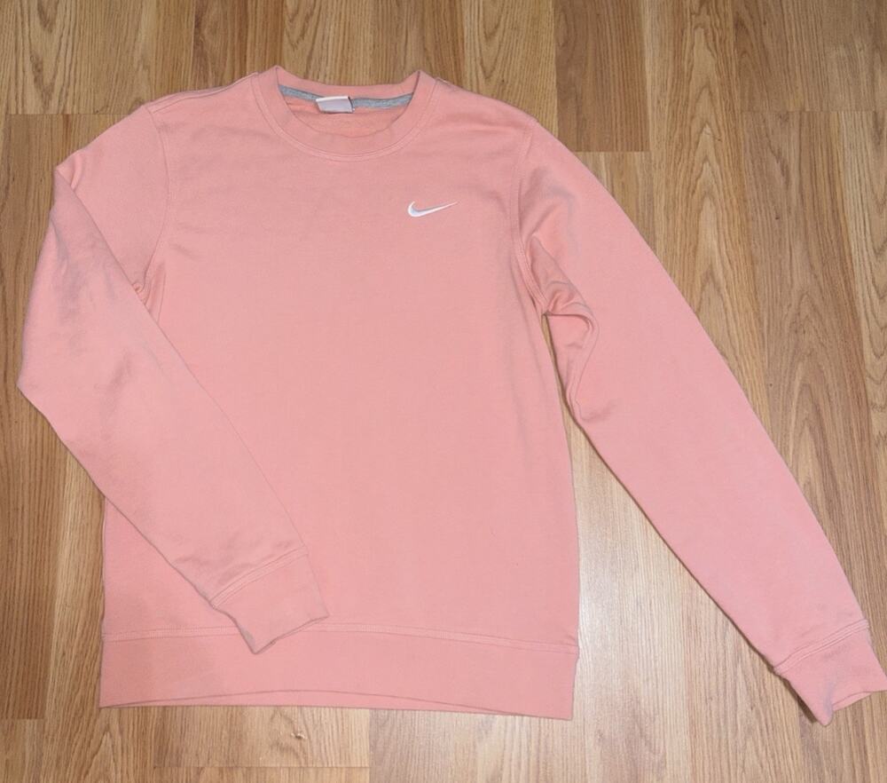 Nike Men's Small Sportswear Club Crewneck Fleece Sweatshirt Pink